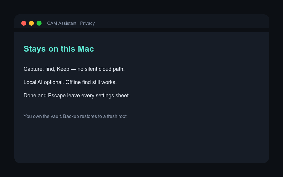 Privacy and local-first defaults